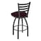 Holland Bar Stool Co 36" Swivel Bar Stool, Pewter Finish, Canter Bordeaux Seat 41036PW005 - alternate 2